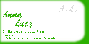 anna lutz business card